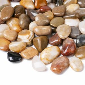 15 lbs River Rocks, 1-1 1/2 inch Plant Rocks for Pots Indoor, Decorative Garden Rocks Outdoor Landscaping, Polished Natural Stone for Walkways, Yard, Vases, Crafts