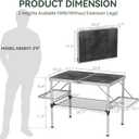 Titanker Folding Camping Table 3ft, Large Camp Table Portable with Extra Side Racks & Storage Net, Folding Picnic Table, Outdoor Patio Table, RV/Car Camping Essentials, Aluminum, Silver