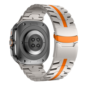 Titanium Band Compatible with Samsung Galaxy Watch Ultra 47mm(2025/2024), Solid Men Replacement Robust Metal Link Wristband