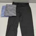 TNNZEET 3 Pack Leggings for Women - Black Tummy Control High Waisted Soft Yoga Pants for Workout Gym Running with Pockets, S/M