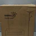 Upgraded 2-in-1 Torchiere Floor Lamp, Dimmable Standing Lamp with Remote&Touch Control, 34W Brightness Adjustable Floor Reading Light, Black Modern Corner Lamp for Living Room Bedroom Office