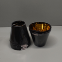 Aspen Creative 51054-5, Hardback Empire Transitional Clip-On Chandelier Shade, Black w/gold inside Washi Paper. 3" Top x 5" Bottom x 4.5" Slant, Set Of 5