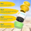 Solar Buddies Sunscreen Applicator - Single Green - Refillable Roll on Sponge Sunscreen, Suncream & Lotion Applicator For Kids, Adults & Families - Holds 3.4fl oz, Perfect Size for Travel