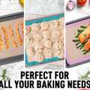 Zulay Kitchen Silicone Baking Mat Set  2-Pack 16.5  11.6 Reusable Non-Stick Silicone Baking Sheets, Food-Safe, Heat-Resistant up to 250F  Perfect for Cookies, Pastries & Oven Use (Dark Gray)
