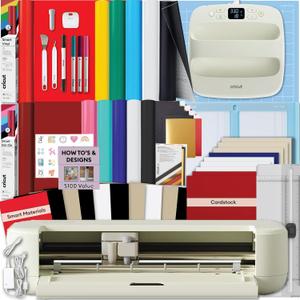 Cricut Explore 5 Multicolor Essential Bundle with EasyPress 9x9, Smart Vinyl & Smart Iron-On and 100+ Project Design eBook - DIY Cutting Machine for Vinyl, HTV, T-Shirts & Home Décor