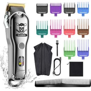 Hatteker Hair Cutting Kit Pro Hair Clippers for Men Professional Barber Clippers IPX7 Waterproof Cordless Beard / Hair Trimmer