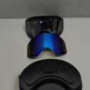 Ski Goggles, Snowboard Goggles with 2 UV400 Anti-Fog Detachable Magnet Lenses for Men & Women Adult (Ver.2 Blue(vlt 16.3%) + Clear (Vlt 83.5%))