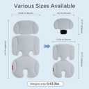 Momcozy Breathable Stroller Seat Liner | Universal Adjustable Soft Pad | Soft & Dry Comfort | Detachable 2-Piece Feel Cooling-Touch Cushion | Fits Strollers, High Chair, Bassinet, Swing
