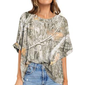 UEU Women Oversized T-Shirt Summer Casual Loose Fit Short Sleeve Basic Tops Workout Gym Tee Shirt (Medium)