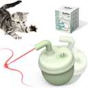 Automatic Laser Cat Interactive Toy - Self-Balancing 360 Auto-Spin Laser Pointer with Catnip Hole, Triple-Sensory  Kitten Sight, Smell & Touch, Boredom Relief Toys for Indoor Adult Cats (green)
