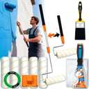 Paint Roller Kit 11 PCS, 9" Extendable Roller Frame (3 ft)
