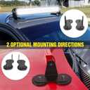 Nilight 2PCS Magnetic Base LED Light Bar Mounting Brackets, Powerful Sucker Holder for Straight Curved Side-Mounted Light Bar Mounting on Hood Roof, Black