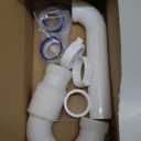 Flexible P Trap for Bathroom Sink, Flex Drain Pipe for Bathroom Sink Drain Kit and Kitchen Sink Drain Kit, 1-1/2" or 1-1/4" Expandable Sink Trap, Slip Joint or Direct Connection 1/2 Inch P Trap Kit