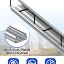 20 PCS 3.28FT Greenhouse Wiggle Spring Wire and Lock Channel Kit, Greenhouse Channel and PVC Coated Spring for Plastic Film, Netting or Cloth, Comes with Seal Tight Screws and Driver.