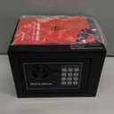 Voncabay Money Safe Box for Home with Sensor Light & Fireproof Money Bag - 0.23 Cubic Feet Security Safe Box with Digital Keypad, Keys & Pass Code Lock, 9.05" W x 6.69" D x 6.69" H, Black