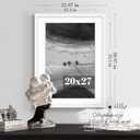 PEALSN 20x27 Picture Frame Set of 2, Display Pictures 16 x 24 with Mat or 20 x 27 Without Mat for Wall Mounting Display, Poster Frames, White
