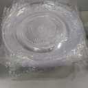 10 Pcs 11.8 Inch Acrylic Crystal Dinner Plates, Clear Round Plastic Serving Platter Trays Vintage Dragon and Phoenix Embossed Dinnerware for Serving Food Salad Pasta Fruit Home Party Wedding