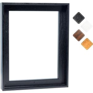 Canvas Floating Frame, Picture Wall Art Painting Frame for Finished Canvas Painting 1-1/4 Deep Picture Art Wall Decor. (Black, 24x30)