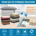20 Pack Vacuum Storage Bags, Space Saver Bags (4 Jumbo/4 Large/4 Medium/4 Small/4 Roll) Compression for Comforters and Blankets, Sealer Clothes Storage, Hand Pump Included (Combo)