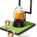 Football Whiskey Decanter Set with 2 Glasses, The Wine Things Unique Gift for fathers day, Husband, Brother, Boyfriend, Anniversary Day Birthday Gift Ideas, Cool Drinking Accessories for Home Bar