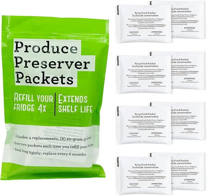 AMI PARTS W10346771A Produce Preserver Replacement Part Compatible with Refrigerators(4 replacements8packs)