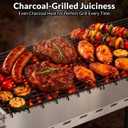 Charcoal Grill, Foldable Portable BBQ Grill for Camping & Backyard
37.6" Ceramic Grate, 330 sq. in. Cooking Area, Dual Side Tables, Pull-out Ash Pan & Carry bag for Tailgating & Cookouts