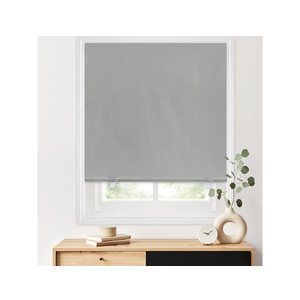 LazBlinds 100% Blackout Roller Shades, No Tools No Drill Cordless Blinds for Windows, Thermal Insulated UV Protection Privacy Window Shades for Bedroom (36''W x 72''H, Grey)