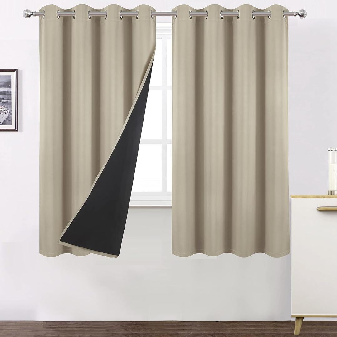 Curtain beige 40×84 inch pack of 2