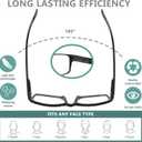 Yogo Vision Bifocal Reading Glasses for Men and Women Rectangle MultiFocal Readers with Spring Hinges Retro Design