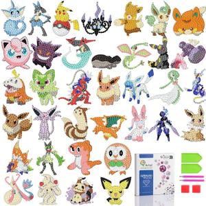 LWZAYS Diamond Art Kits for Kids Boys and Girls Ages 6-8-10-12 Easy to DIY Creative Diamond Art Stickers Craft by Numbers Kits for Kids and Adult Beginners 2.0