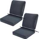 SUNROX 2 Pack Outdoor Chair Cushions Waterproof & FadeShield Patio Furniture Cushions, All-Weather Quick-Dry Deep Seat Cushions with DryMesh Drainage Replacement Cushions for Sofa Couch 24x24 Inch