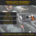 Dasbecan OE Projector Halogen Headlights w/LED Signal DRL Compatible With Dodge Ram 1500 2500 3500 2013-2018 Left Driver Side Headlamp assembly Chrome Trim w/Bulbs Replaces#68324941AD CH2502290