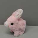 Hopearl Hopping Rabbit Interactive Electronic Pet Plush Bunny Toy with Sounds and Movements Animated Walking Wiggle Ears Twitch Nose Gift for Toddlers Birthday, Pink, 7''