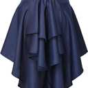 COSDREAMER Steampunk Women's Skirts Waist Belt for Women Ruffles Pirate Corset Costumes (L)