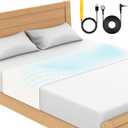 Grounding Mat for Bed 90% Organic Cotton+10% Pure Silver Fiber, Grounding Sheets for All Mattress Sizes, with Static grounding Cord and Test Pen(White, 105.3 * 23.4 inch)