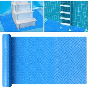 18"x36" Swimming Pool Ladder Mat Pool Ladder Pad with Non-Slip Texture Protective Pool Step Mat Vinyl Pool Liner for Above Ground Swimming Pool Steps Liner Compatible with Pool Ladders Stairs