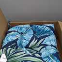 Pillow Perfect Outdoor/Indoor Chair Pads, 17" x 17.5", Blue Tortola Midnight 2 Count