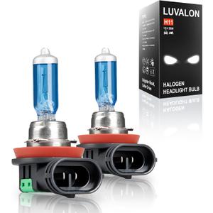 H11 Halogen Headlight Bulbs, 12V 55W H11 Headlight Bulbs, High Beam, Low Beam and Fog Light Replacement, Automotive Headlight Bulbs, No Glare, Super Bright, 2 Pack