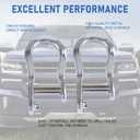 Front Recovery Tow Hooks Replacement for 2007-2019 Chevy Silverado GMC Sierra 1500 in Chrome Replace 84072462