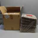 mDesign Seagrass Woven Cube Basket Organizer with Handles - Storage for Bedroom, Office, Living Room, Bathroom, Perfect for Cubby Storage Units - Hold Blankets, Magazines, Books - 6 Pack - Brown Wash