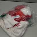 Women Christmas Velvet Costumes Sexy Mrs Santa Claus Jumpsuit Off Shoulder Long Sleeves Bodycon Romper (Medium)