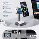 2026 New Magnetic Wireless Charger Stand with TEC Active Cooling, Certified 15w 3 in 1 Charging Station for Apple Charger Stand, Wireless Charger for iPhone17/16/15/14/13/12, Apple Watch, AirPods