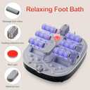 Collapsible Foot Spa Bath with Heat,Foot Massager with Two Side Supports,Leakage Protector,Temperature Control,Bubbles,Red Light,Timer,Feet Spa Tub,Feet Soaker,Gifts (Black)