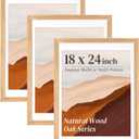 HOUSE DAY 3 Pack 18x24 Frame, 18 x 24 Poster Frame Natural Oak Solid Wood
