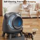 Automatic Litter Box, FEELNEEDY Self Cleaning Litter Box, Odor Control Robot, Cat Ears Design, 65L APP Real-Time Monitor, Cat Litter-Boxs for Multiple Cats, Safety Sensors, with 1 Trash Bag