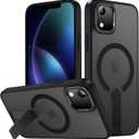 for iPhone XR Case Compatible with Magsafe, Built-in Invisible Stand [Military Drop Protection] Strong Magnetic Shockproof Slim Protective Phone Case Cover for iPhone XR 6.1 (Black)