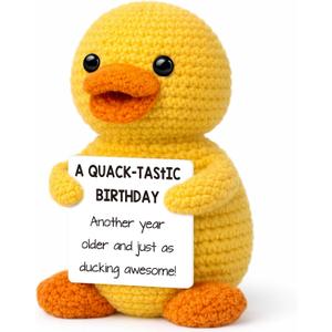 Birthday Gifts for Women Men,Happy Birthday Crochet Duck Gift for Daughter