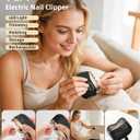 Electric Nail Clipper, Smart Toenail Clipper, 2026 Upgraded 3 in 1 Automatic Nail Trimmer with Polishing, LED Light & Clip Storage, 2-Speeds, USB Rechargeable for Baby, Adults, Seniors