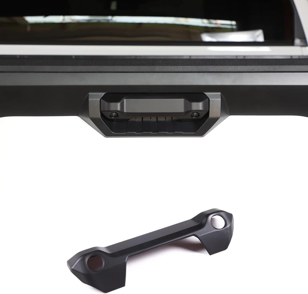 Aunginsy Tailgate Handle Trim Cover Compatible with Toyota Tundra 2022-2025 Car Rear Trunk Door Tailgate Handle Tail Gate Liftgate Scratch Protector Decorative Cover ABS Exterior Accessories(2 Holes)