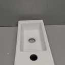 Small Bathroom Sink Wall Mounted Bathroom Sink Rectangle Ceramic Wash Basin Right Hand (Right Hand)